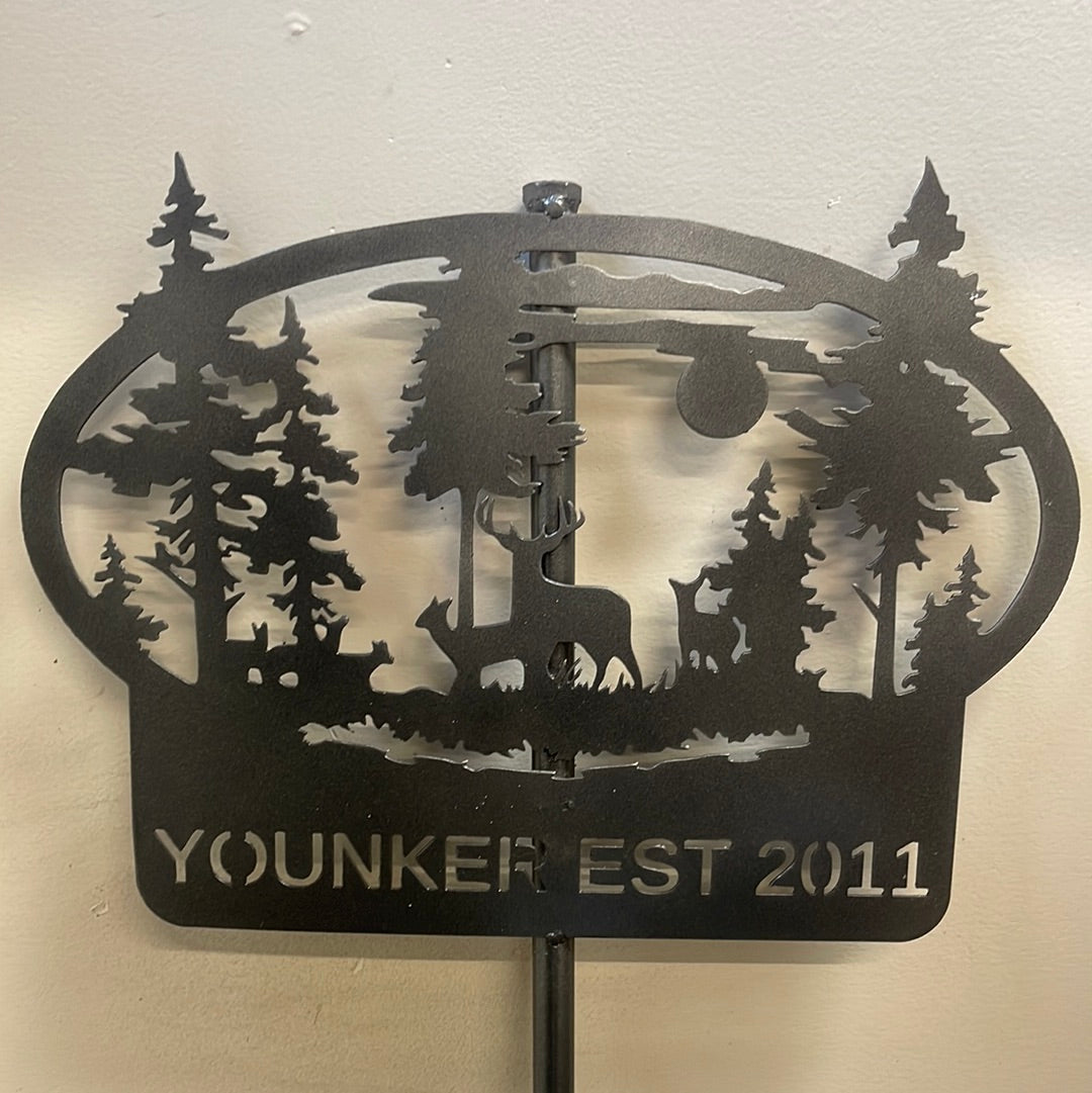 Deer scenery with name
